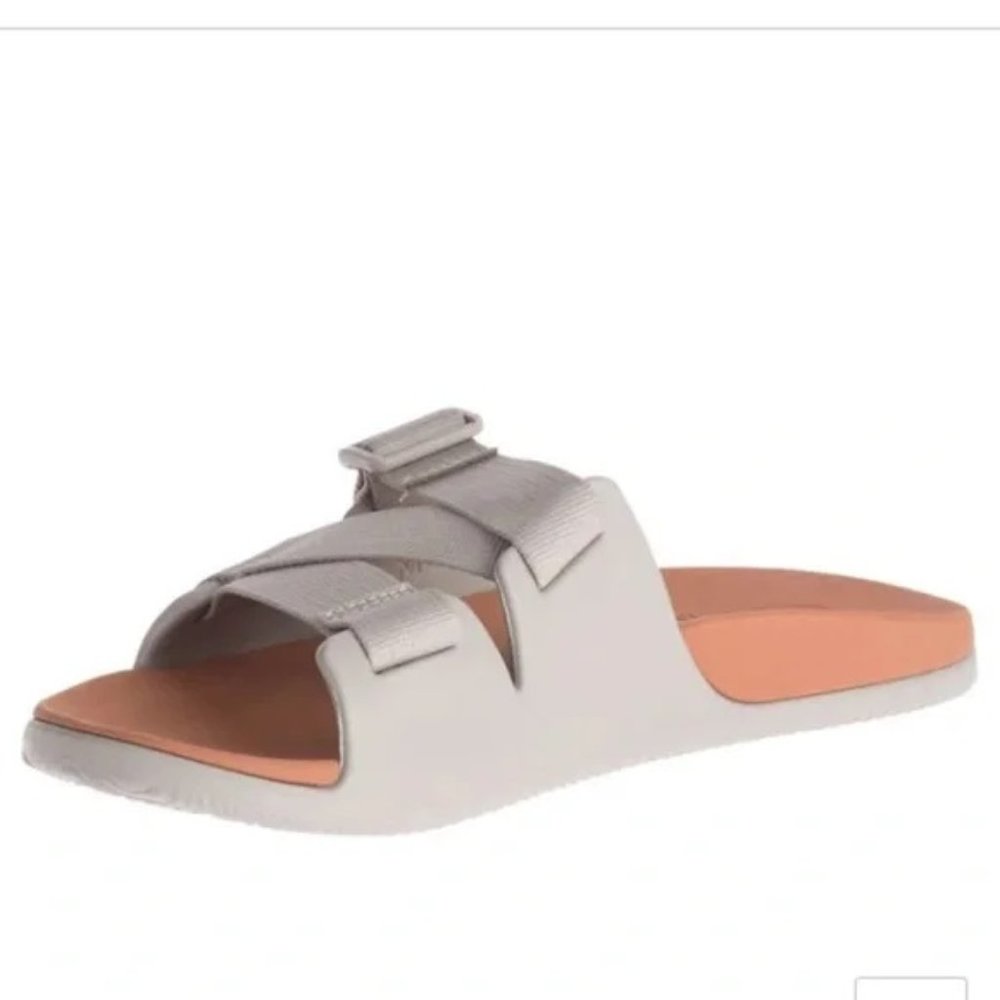 CHACO’S MENS Chillos Slides I’m Moonrock Grey and Tan